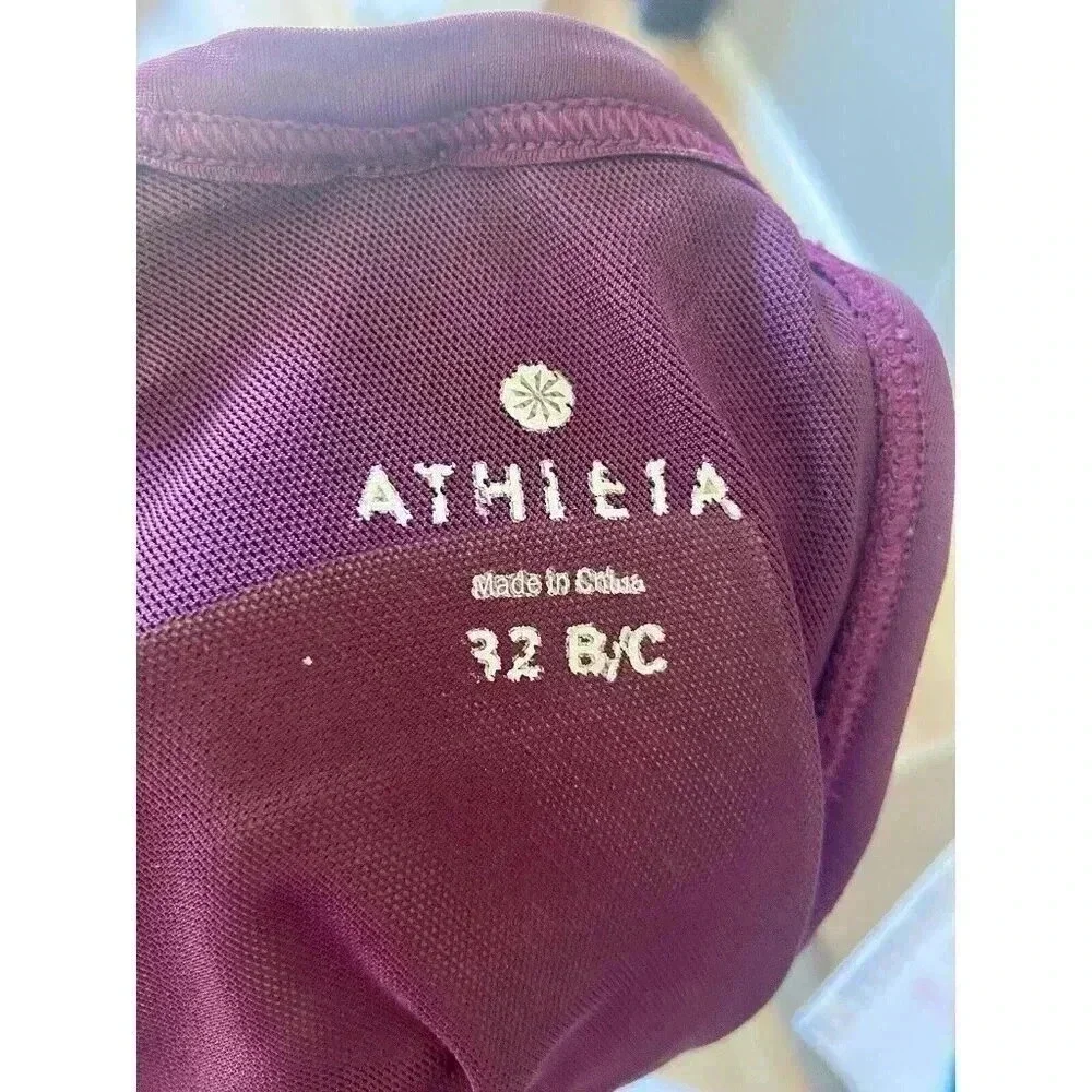 Athleta Swimsuit Marrakesh Side Scrunch Tankini Swim Top Size‎ 32 B/C UPF+50